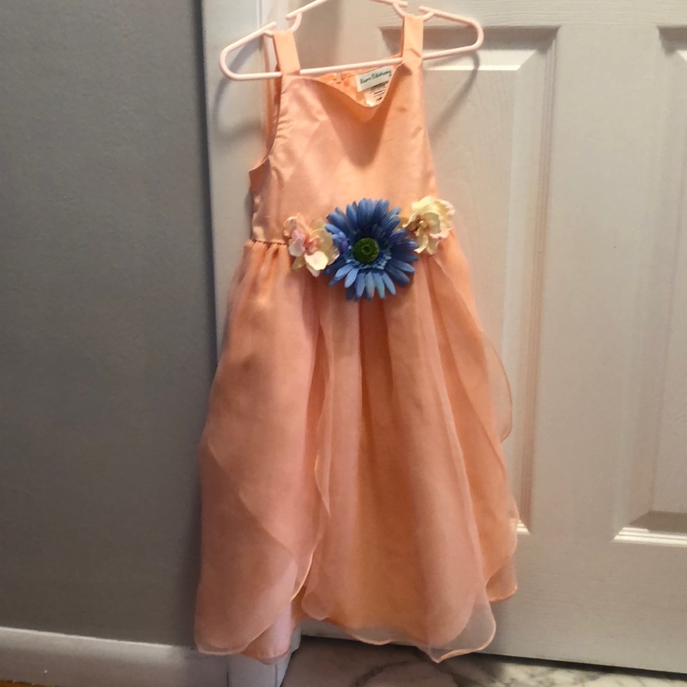 Peach Chiffon Formal Dress 4